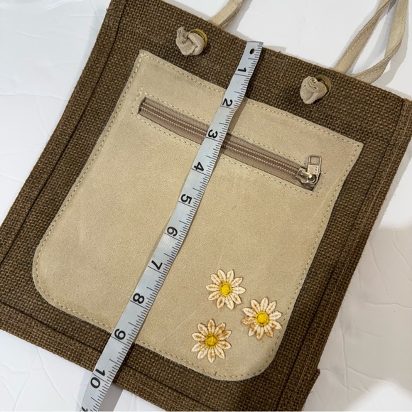 Nature Care Suede and Burlap Bag From Spain - Picture 4 of 6